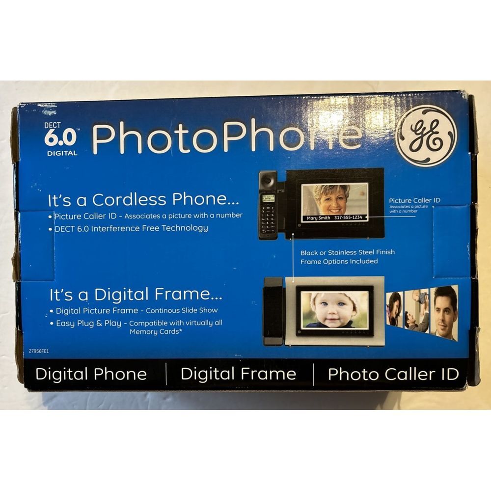 GE DECT 6.0‎ Digital Photo Picture Phone with Photo Caller ID, SD & XD